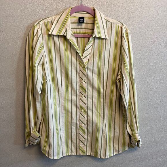 GAP- striped button up with embroidered horses 🐎 - Size XL - Picture 1 of 8